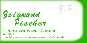 zsigmond pischer business card